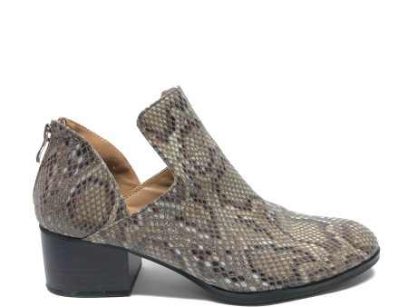 Boots Ankle Heels By New Directions In Snakeskin Print, Size: 9.5 on Sale