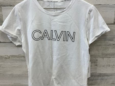 Athletic Top Short Sleeve By Calvin Klein Performance In White, Size: L Online