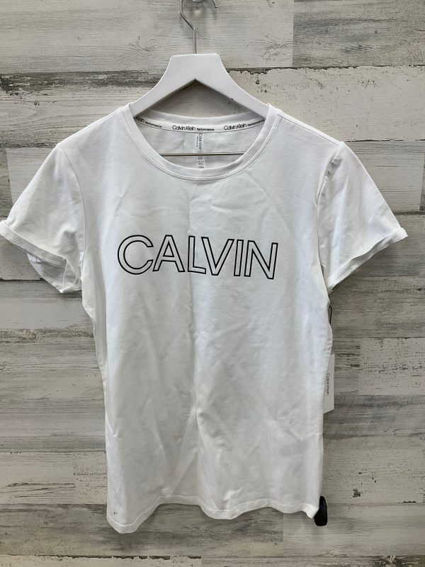 Athletic Top Short Sleeve By Calvin Klein Performance In White, Size: L Online