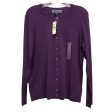 Sweater Cardigan By Karen Scott In Purple, Size:L Discount