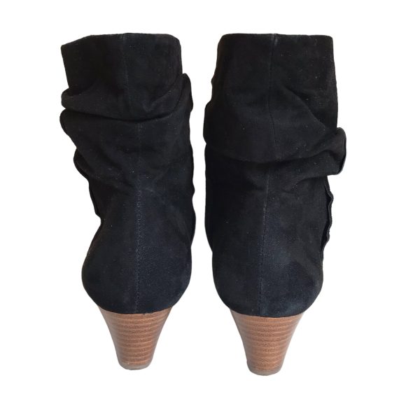 BLACK BOOTS ANKLE HEELS by SILENT D Size:8.5 Fashion