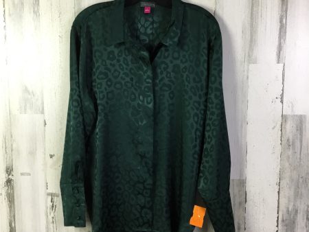 Blouse Long Sleeve By Vince Camuto In Green, Size: L For Cheap