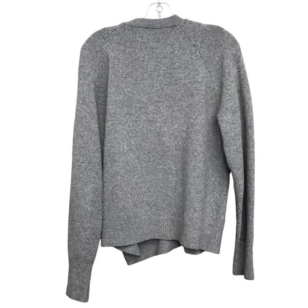 Sweater Cardigan By Loft In Grey, Size:M Hot on Sale