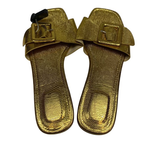 Sandals Flats By Cmf In Gold, Size: 12 For Sale