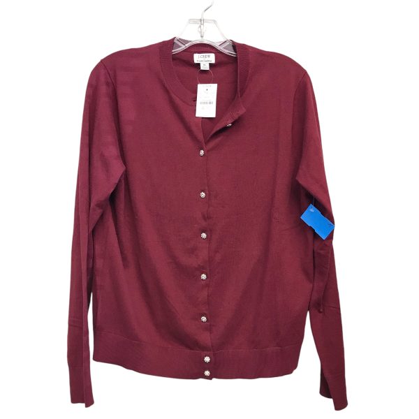 Sweater Cardigan By J. Crew In Maroon, Size:Xl Online Sale