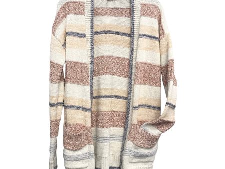 Sweater Cardigan By Hem & Thread In Striped Pattern, Size:S Online Sale