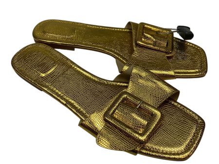 Sandals Flats By Cmf In Gold, Size: 12 For Sale