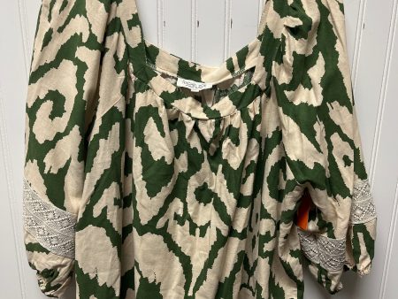 Top Long Sleeve By Rachel Zoe In Green, Size: 1x Supply