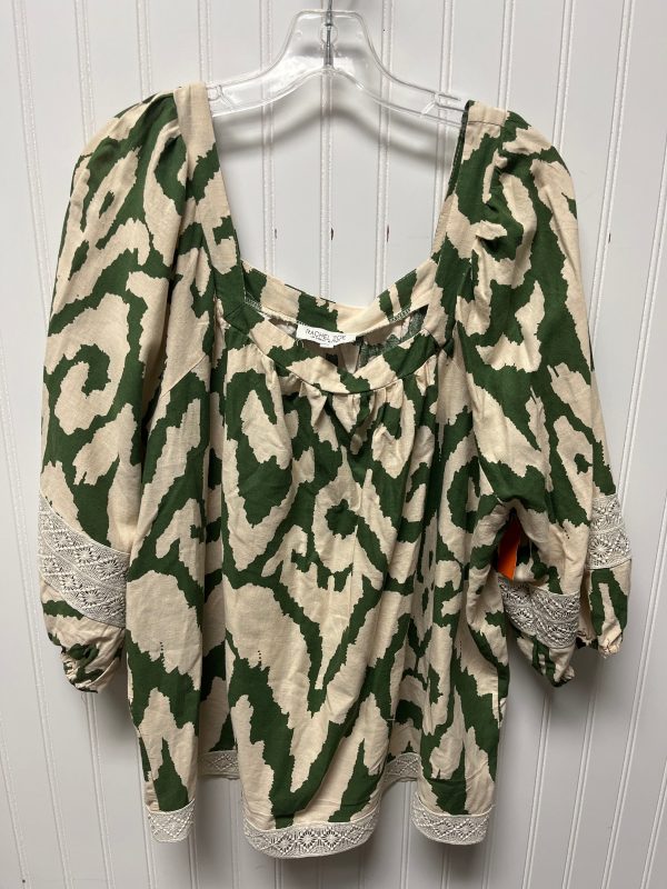 Top Long Sleeve By Rachel Zoe In Green, Size: 1x Supply