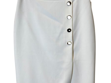 Skirt Midi By Tahari By Arthur Levine In White, Size: M Cheap