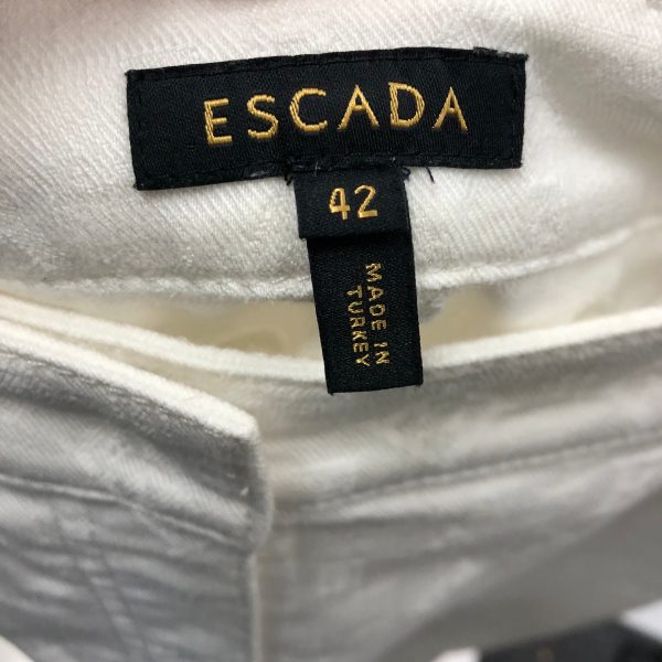 Jeans Designer By Escada In White, Size:12 Online Hot Sale