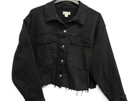 Black Jacket Denim By Ava & Viv, Size: 1x For Sale