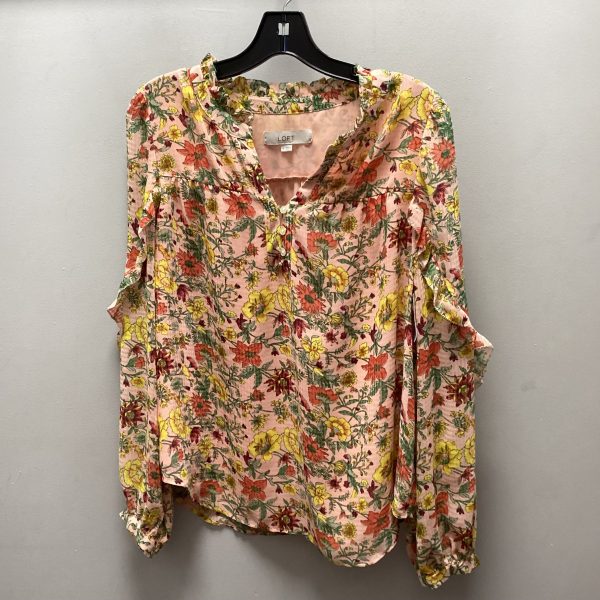 Top Long Sleeve By Loft In Pink, Size: M For Discount