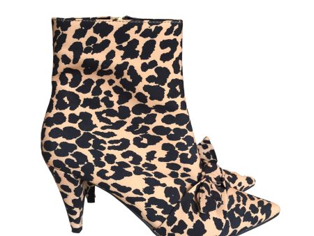 ANIMAL PRINT BOOTS ANKLE HEELS by ISAAC MIZRAHI Size:7.5 For Sale