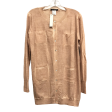 Sweater Cardigan By Solutions In Tan, Size: Onesize Cheap