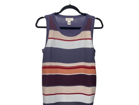 Top Sleeveless By Loft In Striped Pattern, Size: S For Sale