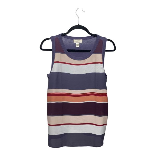 Top Sleeveless By Loft In Striped Pattern, Size: S For Sale