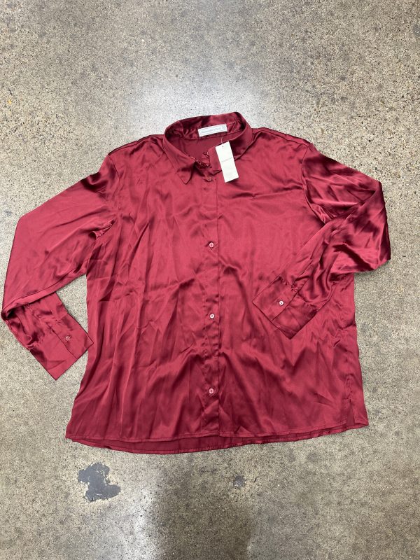 Top Long Sleeve By Abercrombie And Fitch In Red, Size: Xl Online Sale