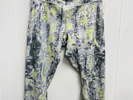 Athletic Leggings By Lululemon In Grey & Yellow, Size: 14 Online Hot Sale