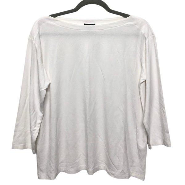 Top 3 4 Sleeve Basic By J. Jill In White, Size:M Online