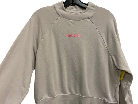 Athletic Top Long Sleeve Crewneck By Nike Apparel In Cream, Size: S Online Hot Sale