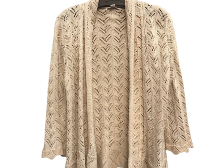 Sweater Cardigan By Jm Collections In Beige, Size: Petite   Xl Online Sale