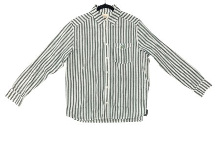 Blouse Long Sleeve By Clothes Mentor In Striped Pattern, Size: M Sale