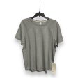 Athletic Top Short Sleeve By Lululemon In Grey, Size: 12 Cheap