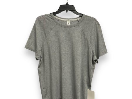 Athletic Top Short Sleeve By Lululemon In Grey, Size: 12 Cheap