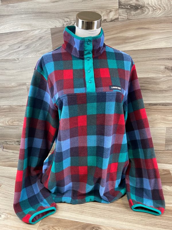 Athletic Fleece By Lands End In Plaid Pattern, Size: L Fashion