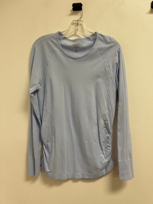 Athletic Top Long Sleeve Crewneck By Athleta In Blue, Size: L Supply