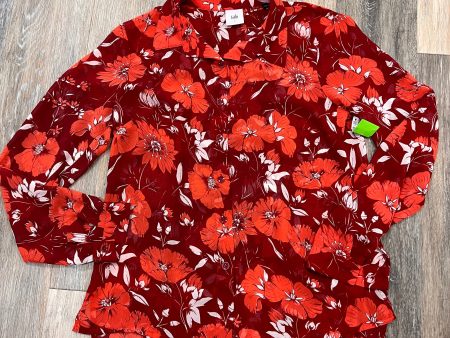 Blouse Long Sleeve By Cabi In Red, Size: S Online Sale