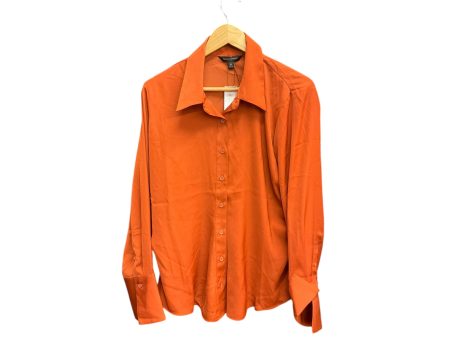 Blouse Long Sleeve By Banana Republic In Orange, Size: Xl Online Hot Sale