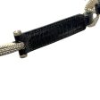 B30943 Black Leather Silver Oval Chunky Chain Belt Hook Closure By Brighton, Size: 36 Online now