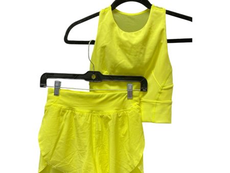 Athletic Shorts 2Pc By Lululemon In Yellow, Size:2 on Sale