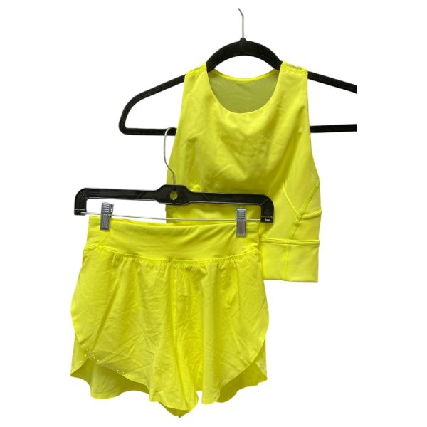 Athletic Shorts 2Pc By Lululemon In Yellow, Size:2 on Sale