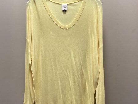 Top Long Sleeve Basic By Cabi In Yellow, Size: M Discount