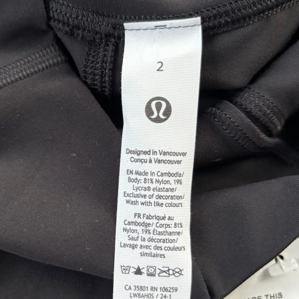 Athletic Skirt By Lululemon In Black, Size: 2 For Cheap