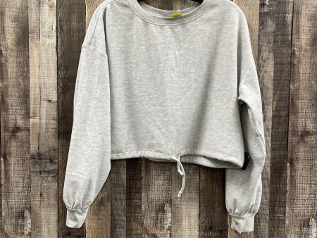 Athletic Top Long Sleeve Crewneck By Abound In Grey, Size: S Cheap