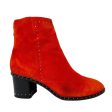 Willow Stud Boots By Rag And Bone In Red Suede, Size: 7 For Cheap