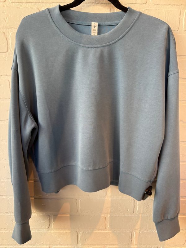 Athletic Top Long Sleeve Crewneck By Lululemon In Blue, Size: S Discount