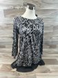 Black & Grey Top 3 4 Sleeve Cupio, Size L Hot on Sale