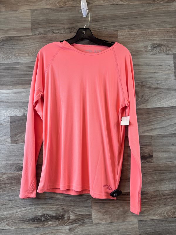 Athletic Top Long Sleeve Crewneck By Cme In Coral, Size: L For Cheap