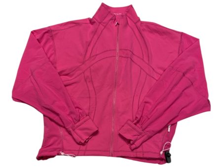 Athletic Jacket By Lululemon In Pink, Size:6 For Cheap