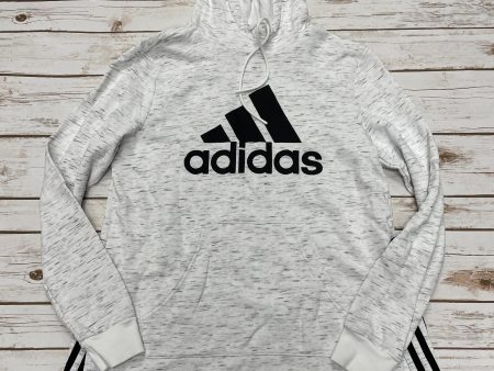 Athletic Sweatshirt Hoodie By Adidas In Grey, Size: M on Sale