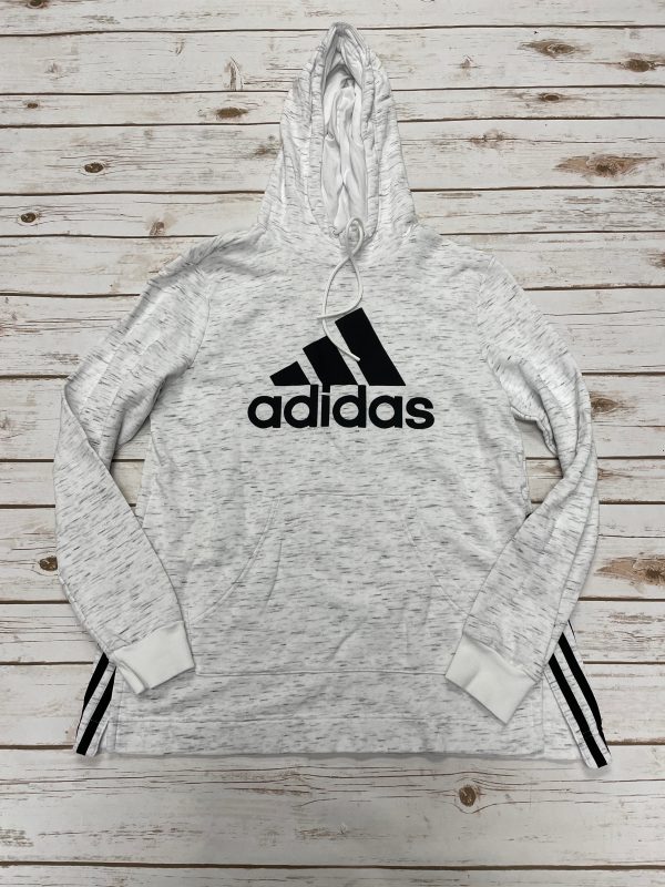 Athletic Sweatshirt Hoodie By Adidas In Grey, Size: M on Sale