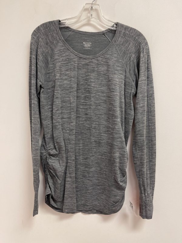 Athletic Top Long Sleeve Crewneck By Athleta In Grey, Size: L Online Hot Sale