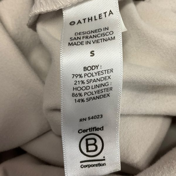 Athletic Top Long Sleeve Hoodie By Athleta In Tan, Size: S For Cheap