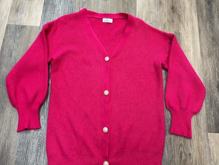 Sweater Cardigan By Clothes Mentor In Pink, Size: L Discount