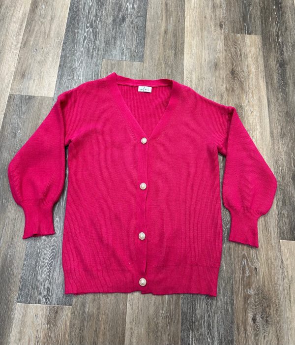 Sweater Cardigan By Clothes Mentor In Pink, Size: L Discount